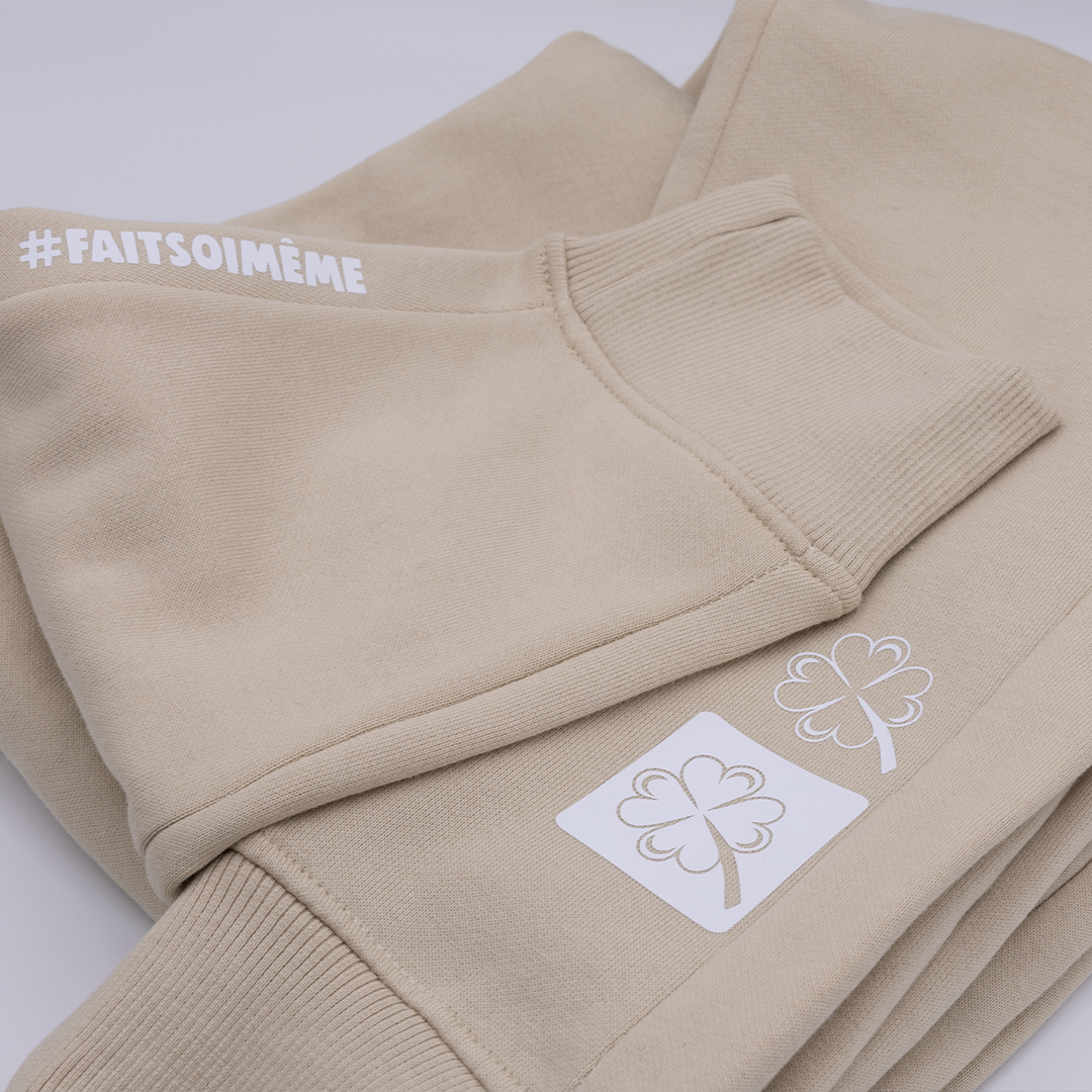 JER'S FSM JOGGINGPAK - BEIGE ZAND/WIT - Afbeelding 4