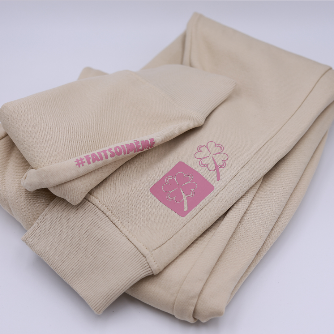 JER'S FSM JOGGINGPAK - BEIGE ZAND/ROSE PINK - Afbeelding 4